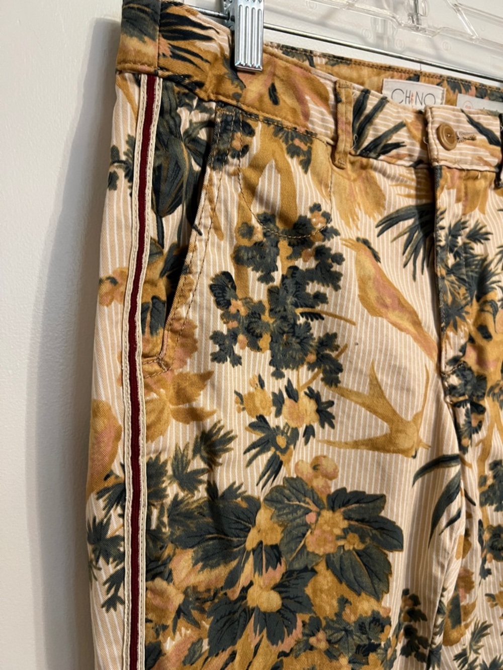 Anthropologie Relaxed Botanical Print Chino Pants 28 / 6 - Picture 5 of 11